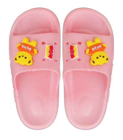 CASSIEY Unisex-Child Kids Rainy Monsoon Flip-Flop Sliders Soft Comfortable Indoor & Outdoor Slippers- Pink