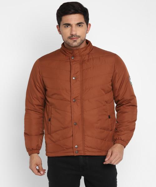 Red Chief Rust Full Sleeve Solid Regular Fit Polyester Casual Jacket For Men (O8310041 022_L)