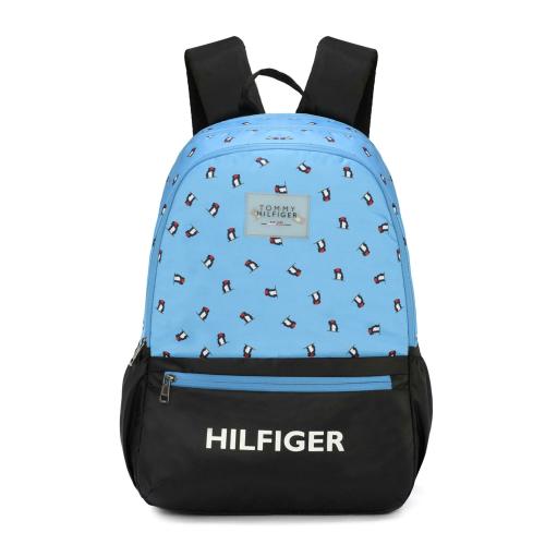 Tommy Hilfiger Tristan Men Tuff Laptop Backpack - Black+Lt.Blue
