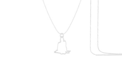 Akshat Sapphire Pure Silver Spiritual Swami Samarth Pendant With Chain Suitable For Men and Women