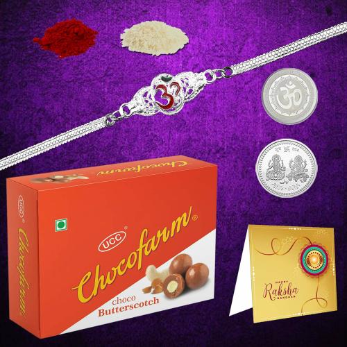 Buy Deodap Multicolor Rakhi With Chocolate, Roli Chawal, Pair Of Pooja