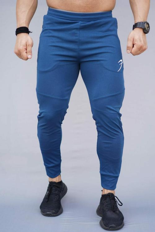 Fuaark Melange Sports and Gym Jogger track pants lower for Men Blue