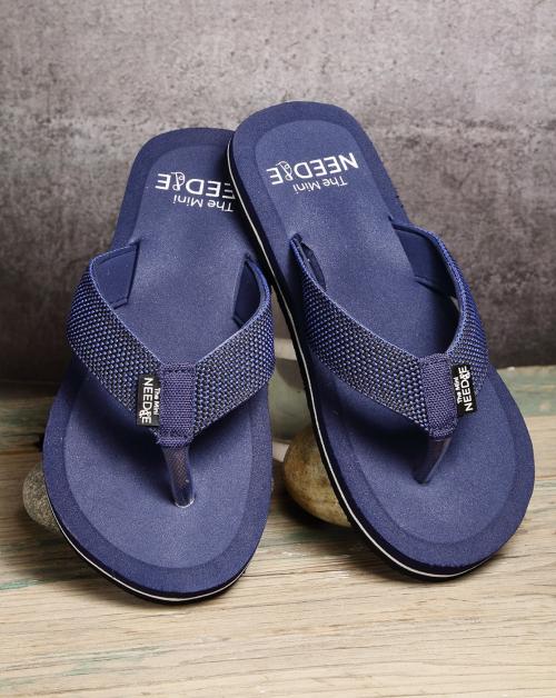 The Mini Needle Men Daily Wear Dark Blue Flip Flops/Trending/Comfortable/Latest Fabrication/Stylish/Footwear/Casual/Walking Slides