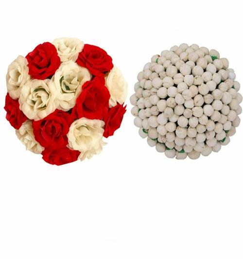 Buy GADINFASHION Multicolor Womens Artificial Flower Bun Juda Maker
