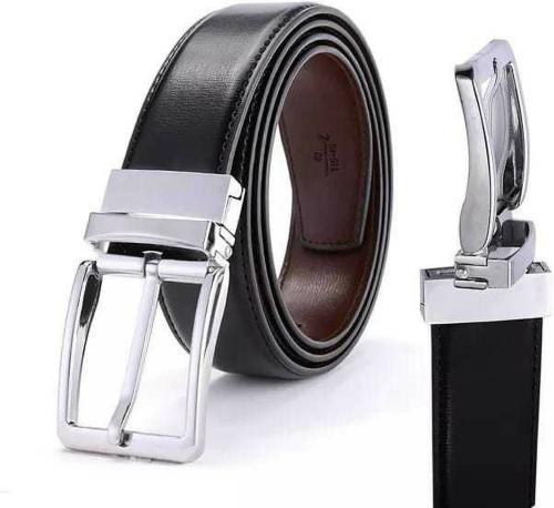 Elite Crafts Men Black Genuine Leather Belt - 30 l Belt For Men & Boys l Formal Belts l Stylish l Latest Design l Fashion Accessories