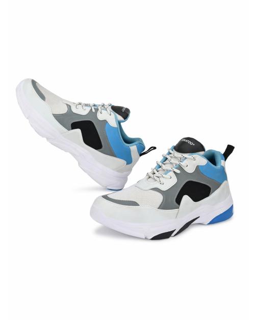 JOKATOO White Blue Sports Shoes for Men