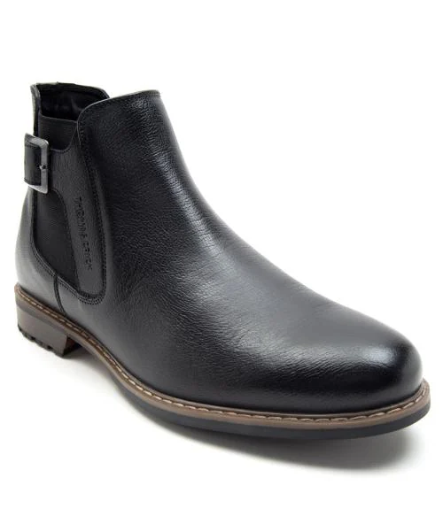THOMAS CRICK Premium Leather Shoes Versatile Elegance and Comfort Chelsea Boots TC-2318BL