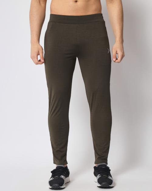 Fitinc Premium Olive TrackPant For Men|Anti-Microbial|Superdry|Breathable|Stretchable|2Ykk Zipper Pockets