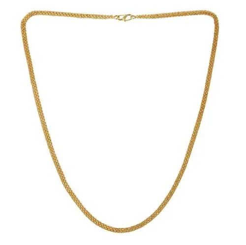 GoldNera Chain Flat Mesh Design Gold Plated Gents Men Boys Chain Daily Wear Design