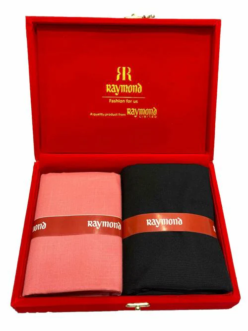 Raymond Polycotton Gajri Shirt & Trouser Fabric in Velvet Box Packing (Shirt-2.30 m, Pant-1.20 m)