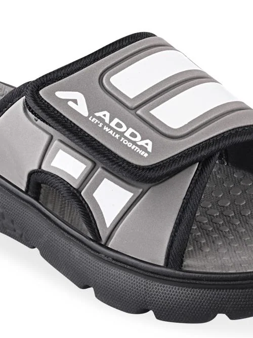 ADDA Men Grey & Black Slide