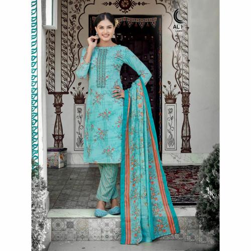 Dana Net with Embroidery work Dress ,Cotton with Embroidery work unstitched Dress Material