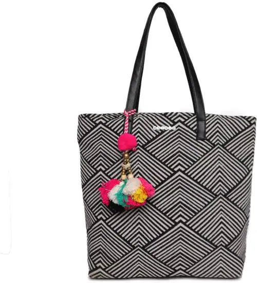 Astrid Womens Black, White Tote Bag