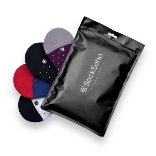 SockSoho Men Multicolor Printed Pack of 4 No-show Socks