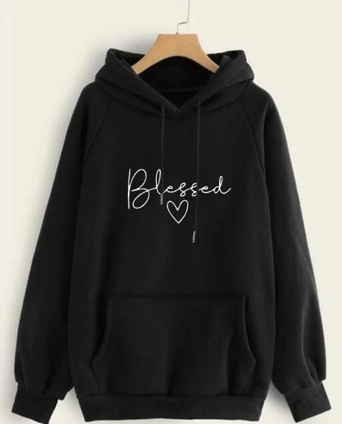 Uniyals Unisex Hoodie | For Men & Women | Black Full Sleeve | Winter Wear | |L|