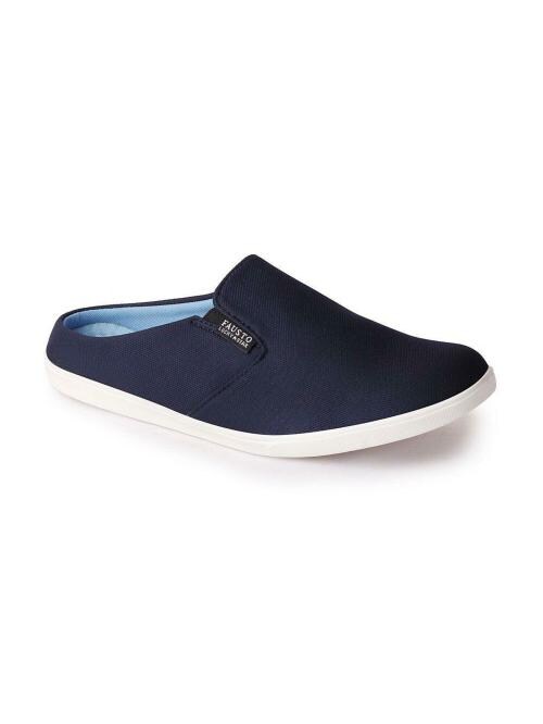 FAUSTO Men's Navy Blue Casual Canvas Slip-On Shoes