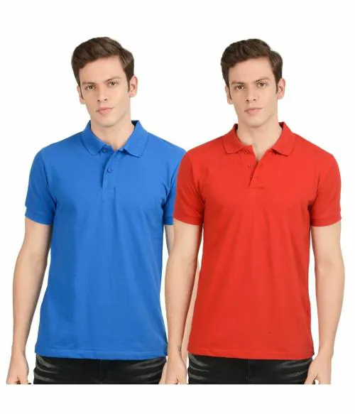 AWG Solid Pack of 2 coller T-Shirt
