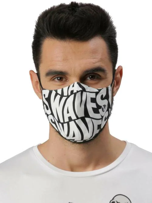 Vibe Mens Reuseable Anti Pollution,Anti Dust Printed Mask(Pack of 2)