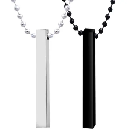 Buy Fashion Frill Exclusive Black Silver Chain Men's Jewellery 3D ...