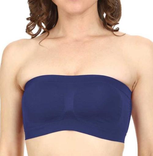 HER-CLASS PRESENT PLAIN BLUE TUBE BRA FOR WOMEN