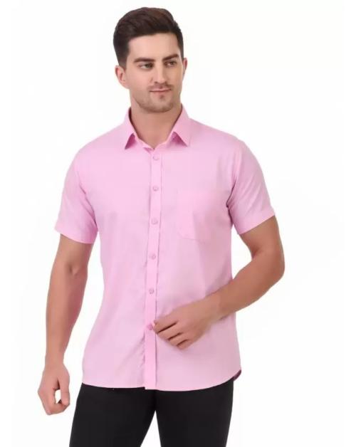 DESIGN UP Mens Pink Solid Pure Cotton Shirt (XL)|SHIRT|SHIRTS|COTTON SHIRT|COTTON SHIRTS|CASUAL SHIRTS|FORMAL SHIRTS|COTTON|MEN SHIRT|MEN SHIRTS
