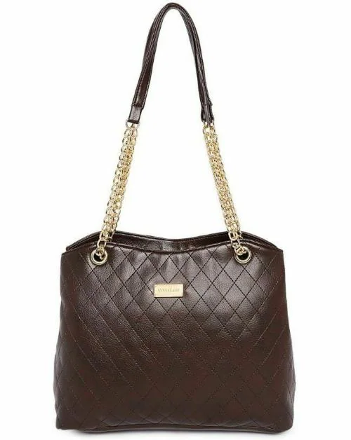 Anna Claire Brown Genuine Leather Hand Held Bag Mini
