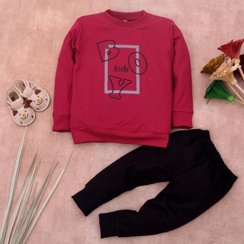 Gopaldas Kids New Fancy Trendy Cotton BOY PRINT Lycra Full Sleeve Modern T-shirt With Pant Combo Set (Maroon] Size:- (4-5 year]