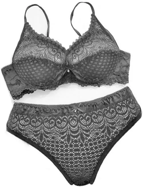 Buy DHANDAI FASHION Women Black Self Design Lace Bra and Panty Set Online at Best Prices in