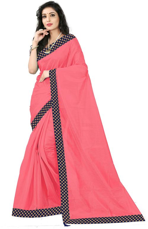 Today Deal Women Peach Solid Art Silk Single Saree