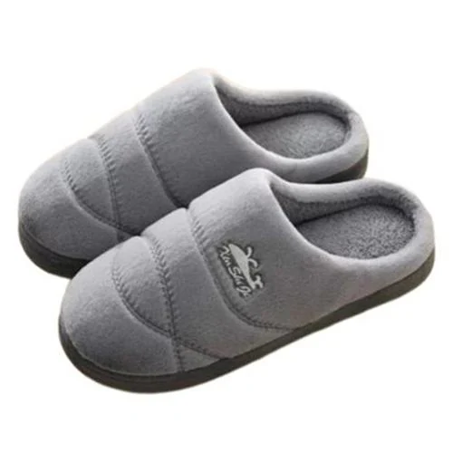 SHOPTEGIC Women's Plush Indoor House Slippers - Soft Cozy Fleece Lined - Grey