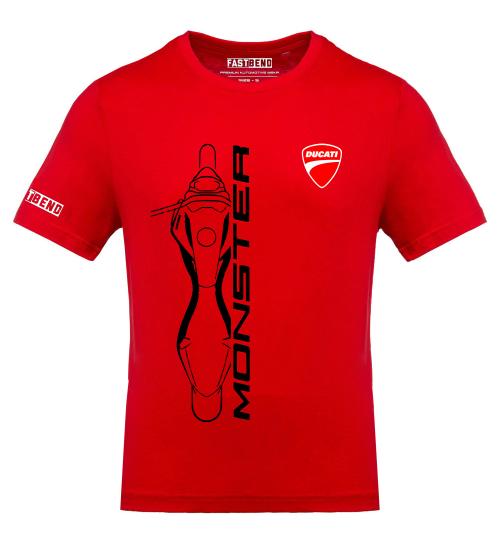 Fastbend monster sillhoute Red Tshirt XL