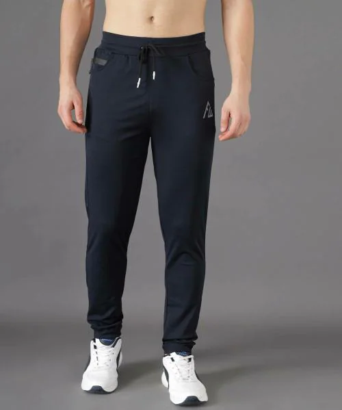 Flying Walker Solid Men Black Track Pants 36