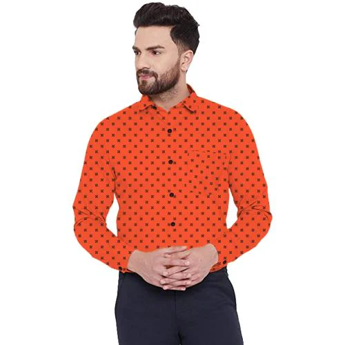 BINAYAK : WE DEAL WITH QUALITY ONLY - Men's Full Sleeve Cotton Casual Shirt - Ideal for Office, Party, and Everyday Wear