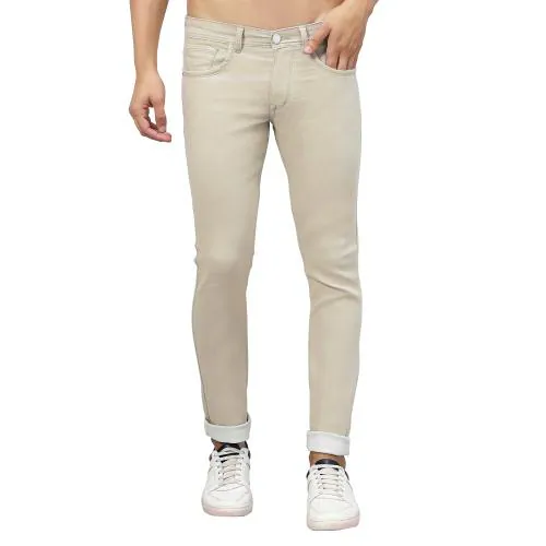 True Colors Of India Mens Ash Grey Slim Fit Jeans