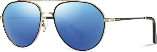 Parim Polarized Uv Protection Mirrored Aviator Full-Frame Blue Sunglasses (Men And Women)