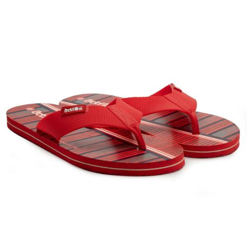 Action Red Flip Flops for Men