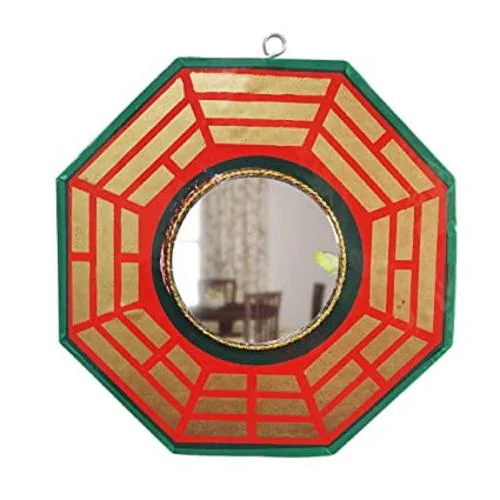 Bless Kraft Bagua Mirror for Vastu Feng Shui Convex Bagua Mirror Positive Energy Wall Door Hanging