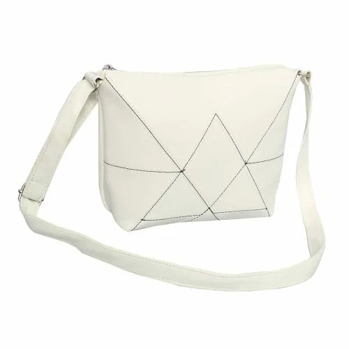 LL LEATHER LAND DESIGNER BAGS Women's Crossbody, Sling Bag (White)