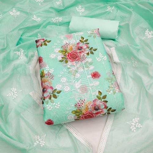 Panzora Chanderi Silk Exclusive Dress Material Set