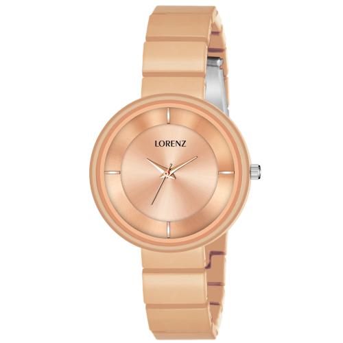 Lorenz Luxury Finish Rose Gold Analogue Watch for Women & Girls | AS-104A