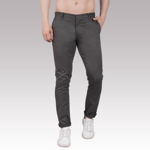UBIC Men's Casual Chino Pants | Stylish Regular Fit Comfortable Trousers Ideal for Everyday Wear (Charcoal Grey) Size - 30
