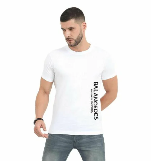 E4A Men Balancedes White Graphic Printed Cotton Men (S)