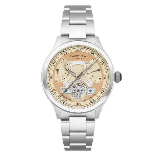 EARNSHAW Baron 33 Jewels Automatic Open Heart Multifunction Watch For Men -ES-8191-33