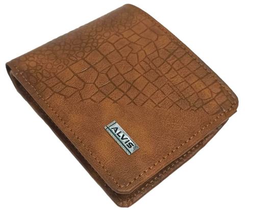 ALVIS Men Tan Faux Leather Wallet