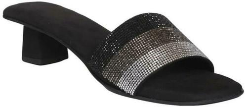 THE WAREHOUSE STORE Women Open Toe Heeled Sandal (Black)