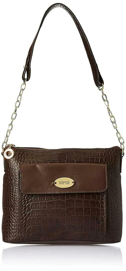 Hidesign Women Brown Genuine Leather Shoulder Bag