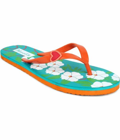 Phonolite Orange Slippers for Women