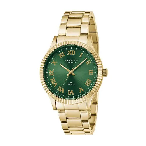 STRAND BY OBAKU Norrington Sugar Quartz Green Round Dial Men's Watch - S726GXGESG