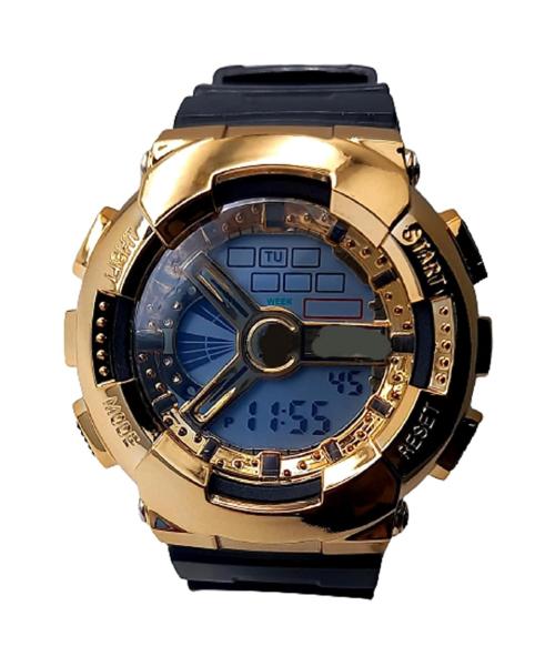 FARP Digital Rose Gold Dial Black Strap Watch For Men