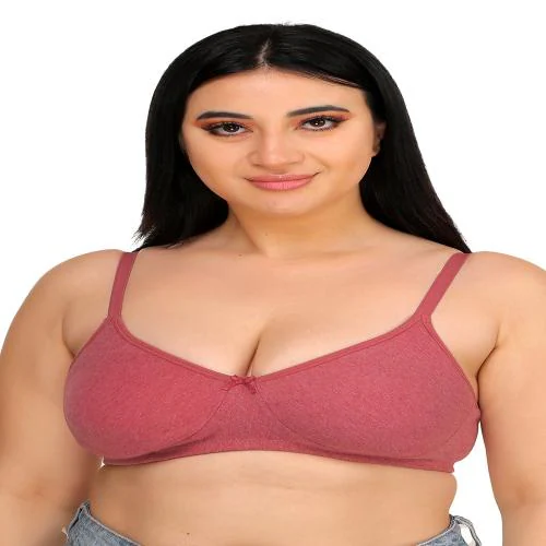 Buy Revoue Cotton Classic Side Support Shaper Non Padded Non Wired High  Coverage Everyday Bra (Carrot, Size:-44B) Online at Best Prices in India -  JioMart.